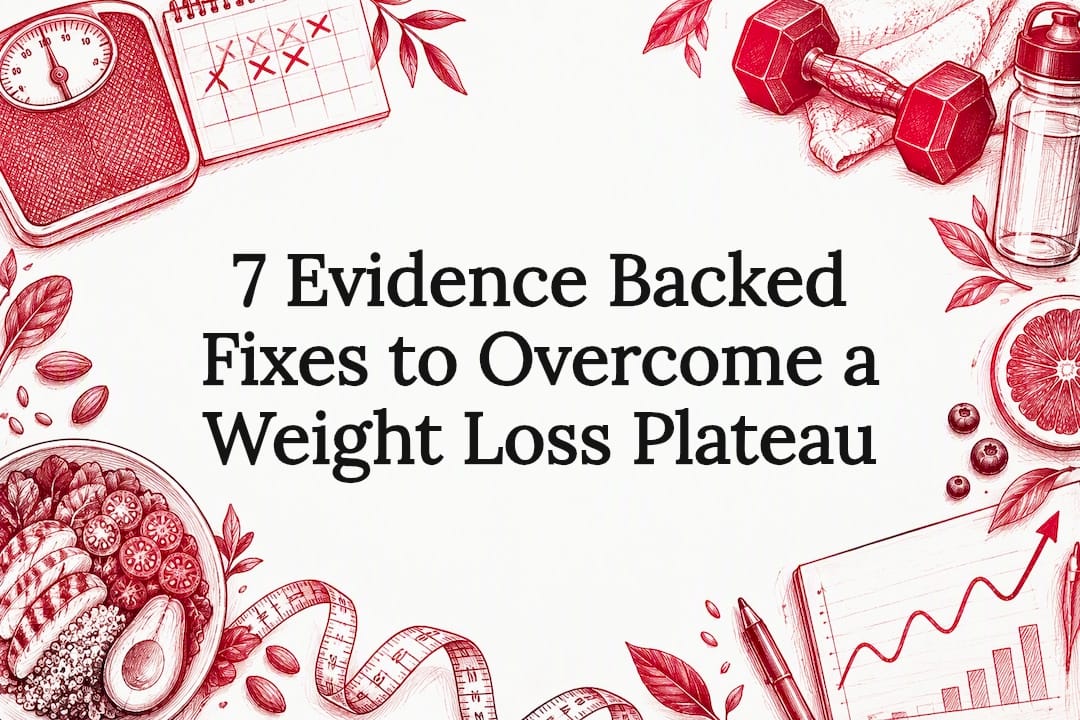 Weight loss plateau title card illustration